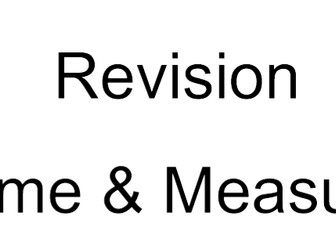 Entry 3 Revision: Shape, Measure