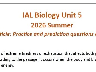Edexcel June 2026 Scientific article practice and prediction part 1 answers