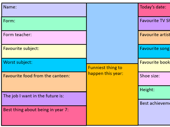 Time Capsule - Form Time Activity