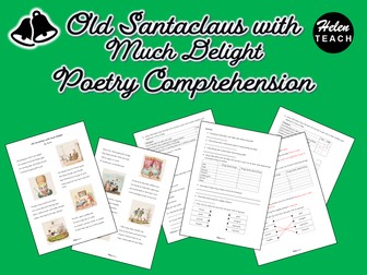 Old Santaclaus With Much Delight Comprehension Classic Poetry