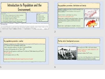 AQA Population and the Environment - Introduction