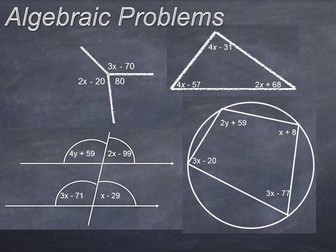Algebraic Problems involving Angles