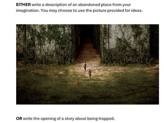 AQA Style English Language Paper 1 Extract and Questions - Updated Specification - The Maze Runner