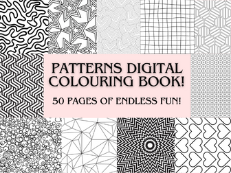 Cool Satisfying Patterns Digital Colouring Book - 50 Pages - Perfect for Kids, Adults and School!