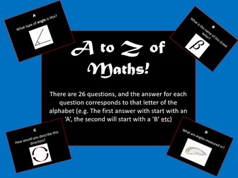 A to Z of Maths - End of Term Quiz