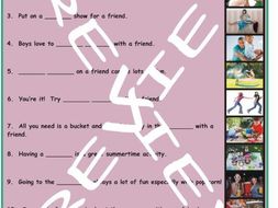 Friendship 3 Photo Worksheet Set