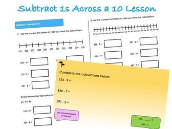 Year 3 Addition and Subtraction - Subtract 1s Across a 10 Lesson