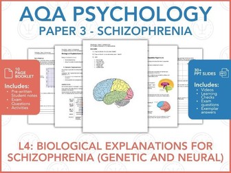 L4: Biological Explanations - Schizophrenia  - AQA Psychology