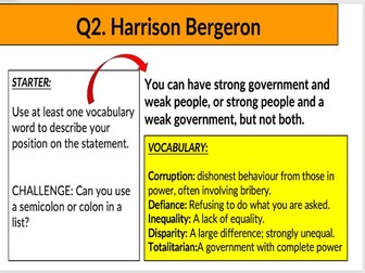 Harrison Bergeron textual analysis