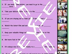 Places and Buildings 3 Photo Worksheet Set