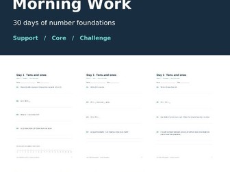 Year 2 Maths Morning Work | 30 Days