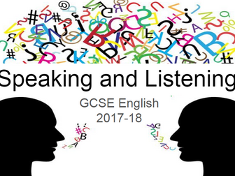 AQA New specification Speaking and Listening