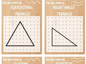 2D Shape Geo Board Cards