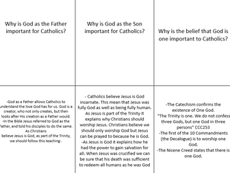 Edexcel Catholic Christianity Beliefs and Teachings Revision Cards