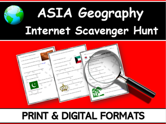 ASIA GEOGRAPHY WEBQUEST (Scavenger Hunt)
