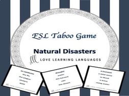 Natural Disasters - ESL Taboo Game