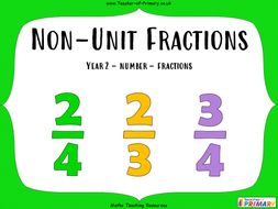 Non-Unit Fractions - Year 2 | Teaching Resources