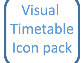 Visual timetable icon pack