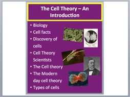 The Cell Theory - An Introduction - PowerPoint Lesson and Student Notes Package