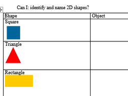 Shape hunt lesson plan image