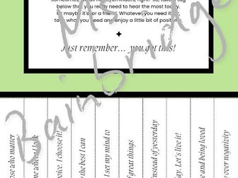 SEMH WELL-BEING- Calm Spaces/ Positive Choices/ Emotional regulation ACTIVITY