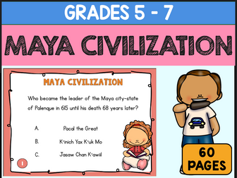 Maya Civilization Task Cards Ancient Civilizations Practice