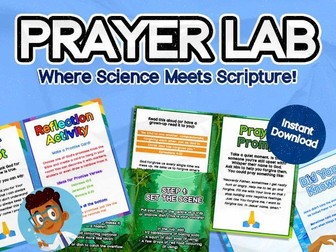 Prayer Lab: Faith-Based STEM Devotions for Kids | 3 Activity Bundle | Children's Activity