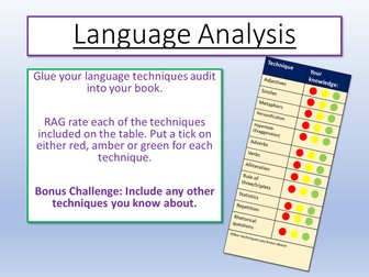 KS3 Language Analysis