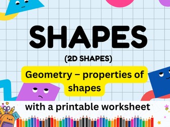 Year 1 2D Shapes Presentation & Worksheets