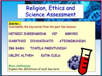 Religion, Ethics and Science Assessment