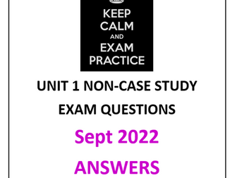 CeFS - UNIT 1 EXAM QUESTIONS BY TOPICS, 1-12- ANSWERS