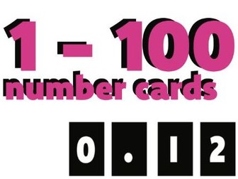 Count 1-100 cards