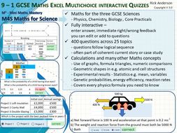 Maths for GCSE 9-1 Science 400 questions
