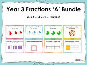 Year 3 Fractions ‘A’ Bundle