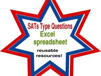 SATs style and test style type questions for Excel
