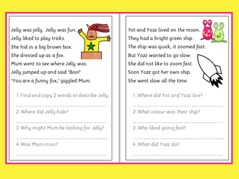 Phonics Phase 3 Reading Comprehension Booklet