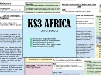 KS3 Africa Topic Cover Pack