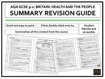 Health and the People Revision Bundle AQA GCSE 9-1 by PilgrimHistory ...