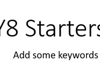 Yr8 - KS3 or KS4 GCSE Maths Starters