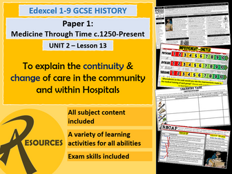 GCSE History Edexcel: Medicine in Britain - Improvements Medical Training 1500-1700 (Lesson 13)