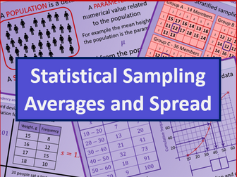 Sampling, data representation, averages and spread - A level AS Mathematics