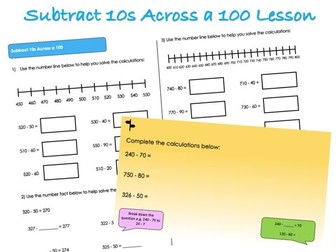 Year 3 Addition and Subtraction - Subtract 10s Across a 100 Lesson