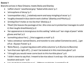 'A Streetcar Named Desire' A* Key Quote Bank - Printable PDF