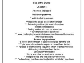 Stig of the Dump Chapter 1 Comprehensions