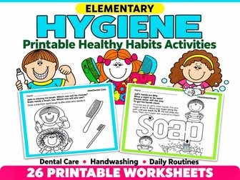 Personal Hygiene Worksheets for Kindergarten | Healthy Habits & Dental Health