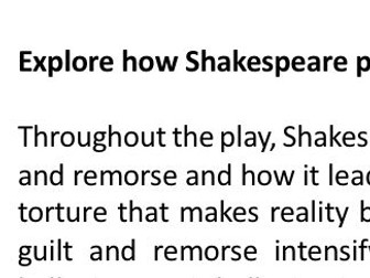 FULL MARK GCSE OCR ENGLISH MACBETH ESSAY