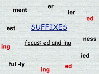 Suffixes ed and ing