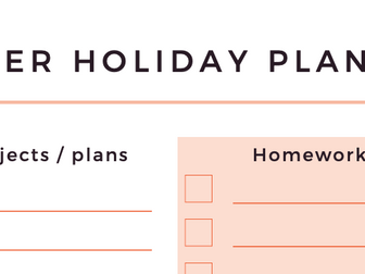 Easter Holiday Planner
