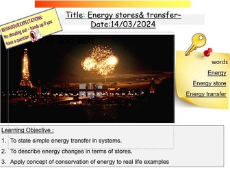Energy store and Transfer
