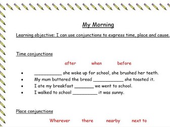 Conjunctions - Year 3/4